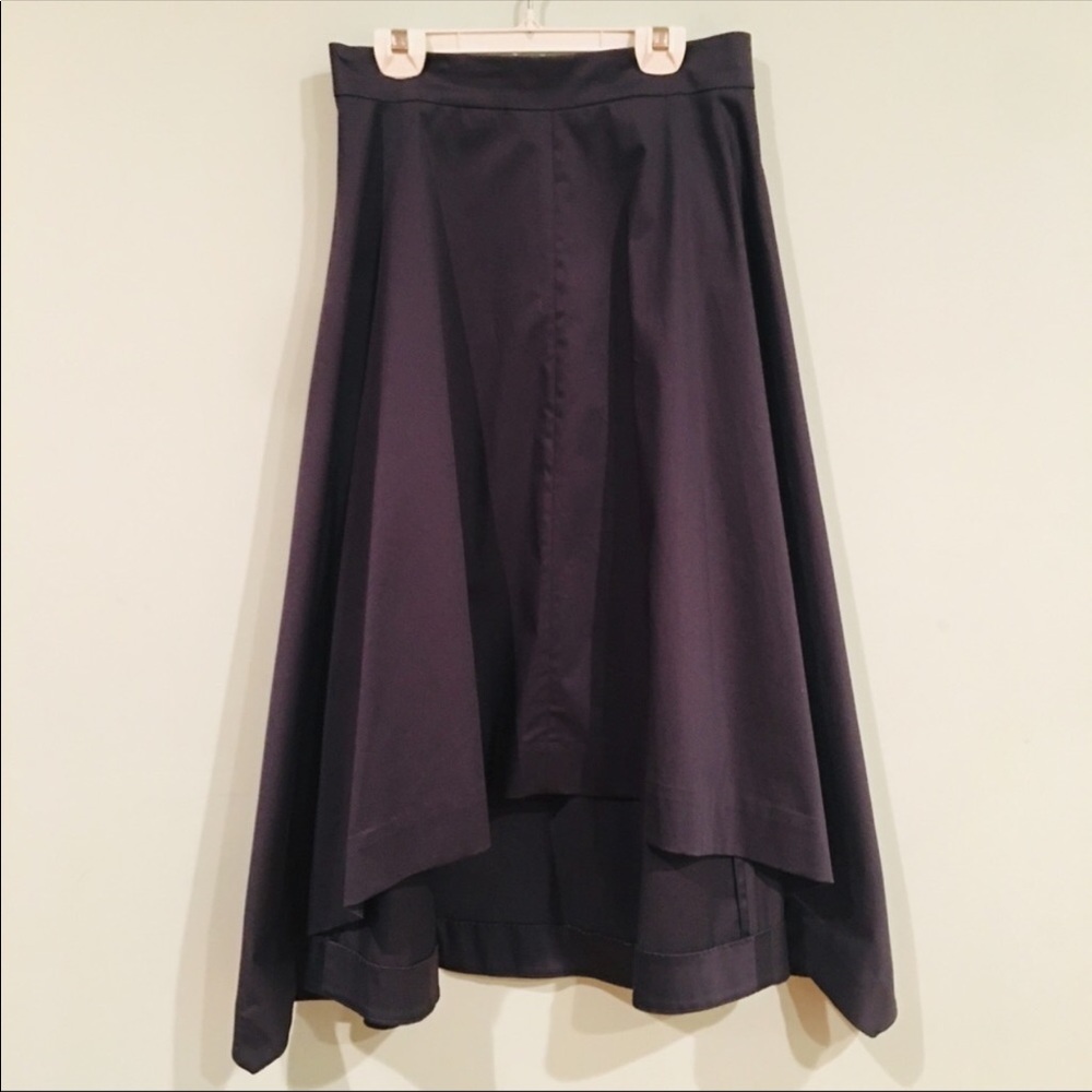 COS | Navy Asymmetrical Handkerchief Hem Skirt 4 - Picture 3 of 8